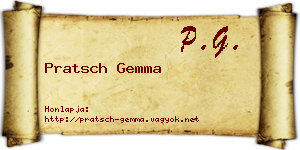 Pratsch Gemma névjegykártya